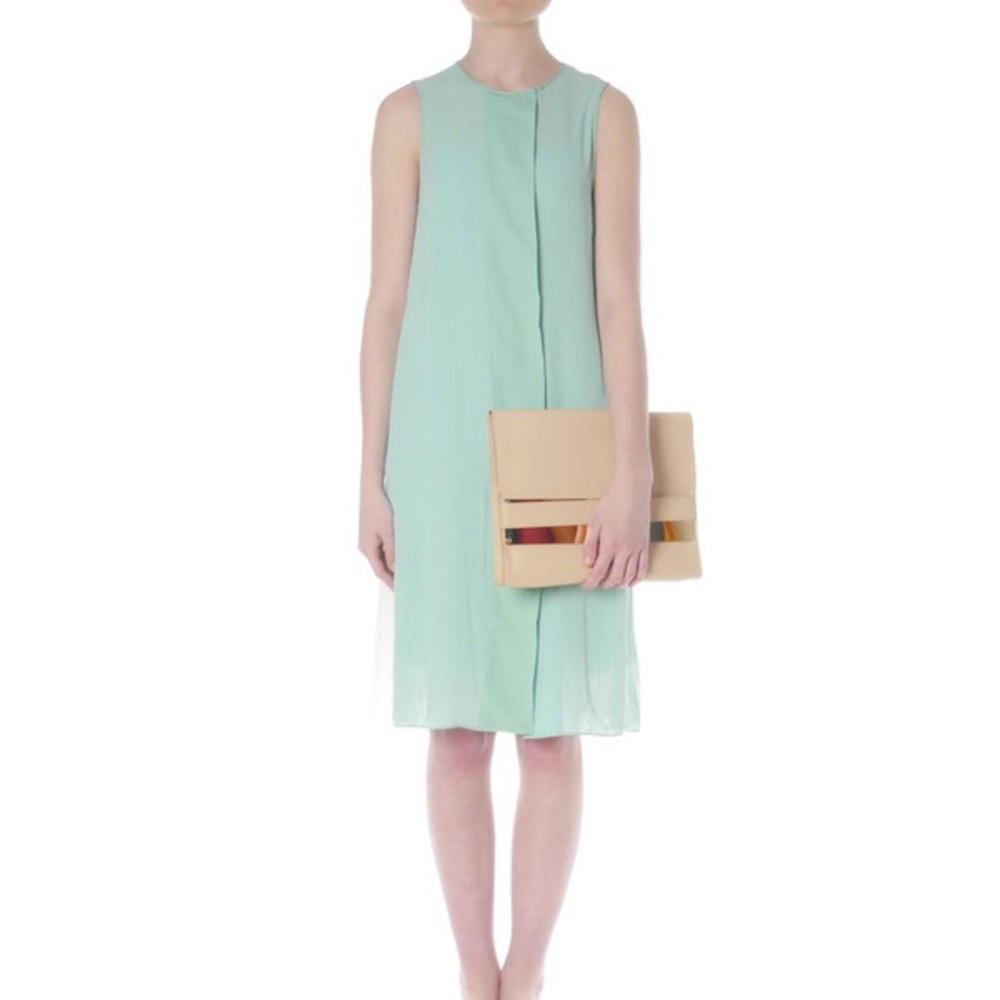 MALENE BIRGER. Mint Cream Colorblock Dress! - Picture 2 of 9